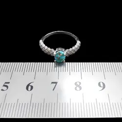 انگشتر فیروزه نیشابوری نقره زنانه طرح گلاب