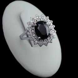 نیم ست یاقوت کبود الماس تراش نقره زنانه طرح گیلان‌‌‌