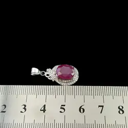 گردنبند یاقوت سرخ الماس تراش نقره زنانه طرح گلاب