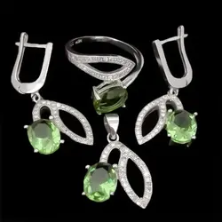 نیم ست الکساندریت الماس تراش نقره زنانه طرح لیا