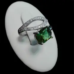 نیم ست الکساندریت الماس تراش نقره زنانه طرح لیا