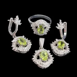 نیم ست زبرجد الماس تراش نقره زنانه طرح سمیعه