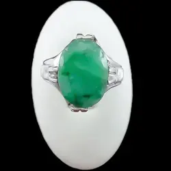 انگشتر نقره زمرد الماس تراش مردانه طرح چهار چنگ پارسان