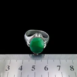 انگشتر نقره زمرد الماس تراش مردانه طرح چهار چنگ پارسان