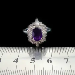 نیم ست نقره زنانه طرح صوفیا با سنگ آمیتیست الماس تراش