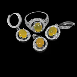 نیم ست شرف الشمس نقره زنانه طرح طلا + حکاکی