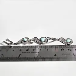 نیم ست فیروزه نیشابوری نقره زنانه طرح لیا