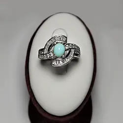 نیم ست فیروزه نیشابوری نقره زنانه طرح لیا