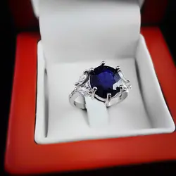 نیم ست یاقوت کبود الماس تراش نقره زنانه طرح رامانا