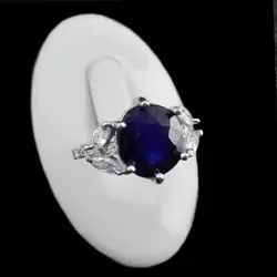 نیم ست یاقوت کبود الماس تراش نقره زنانه طرح رامانا