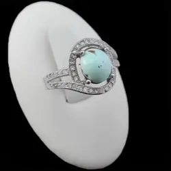 نیم ست فیروزه نیشابوری نقره زنانه طرح طلوع