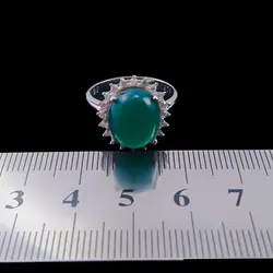 نیم ست نقره زنانه طرح اریسا با سنگ عقیق سبز اصلی