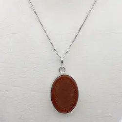 گردنبند عقیق سرخ نقره زنانه و مردانه طرح اذکار متبرکه + حرز امام جواد (ع) + تربت امام حسین (ع)