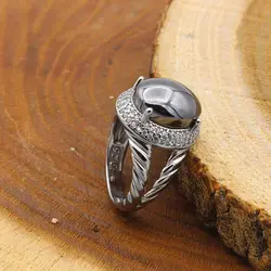 انگشتر حدید صینی نقره زنانه طرح صدف + حکاکی