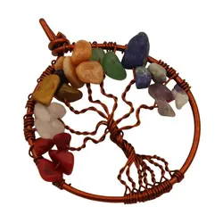 گردنبند چند سنگ زنانه طرح درخت زندگی