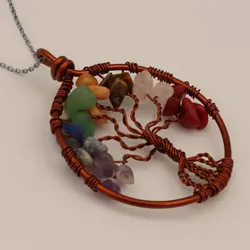 گردنبند چند سنگ زنانه طرح درخت زندگی