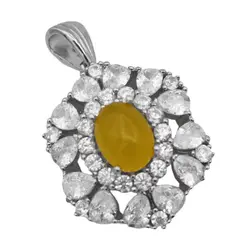 گردنبند شرف الشمس زنانه نقره طرح لاوندر + حکاکی