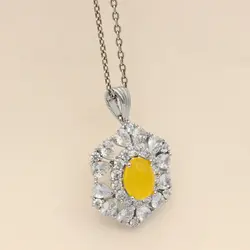 گردنبند شرف الشمس زنانه نقره طرح لاوندر + حکاکی