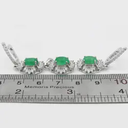 نیم ست عقیق سبز نقره زنانه طرح آبان