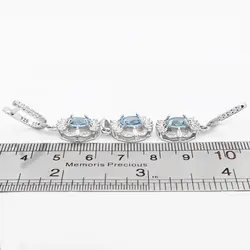 نیم ست توپاز الماس تراش زنانه نقره طرح ماهور