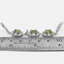 نیم ست زبرجد الماس تراش نقره زنانه طرح صدر