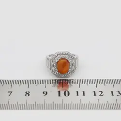 انگشتر عقیق سرخ یمنی نقره زنانه طرح سایه