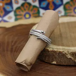 حلقه نقره دخترانه طرح چکامه