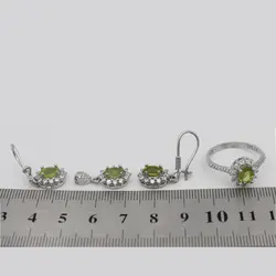 نیم ست زبرجد الماس تراش نقره زنانه طرح راوک