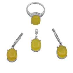 نیم ست شرف الشمس نقره زنانه طرح مروارید + حکاکی