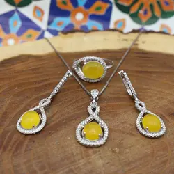 نیم ست شرف الشمس نقره زنانه طرح پوران + حکاکی