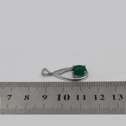 گردنبند عقیق سبز نقره زنانه طرح سودابه