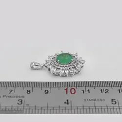 گردنبند عقیق سبز نقره زنانه طرح عذرا + حکاکی آیه من یتق الله