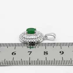 گردنبند یشم نقره زنانه طرح شادی