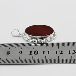 گردنبند عقیق سرخ نقره زنانه و مردانه طرح و ان یکاد + حرز صغیر امام جواد (ع) + تربت امام حسین (ع)