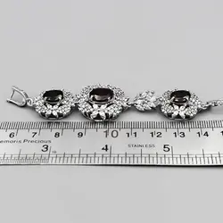 نیم ست گارنت الماس تراش نقره زنانه طرح مانلی