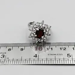 نیم ست گارنت الماس تراش نقره زنانه طرح مانلی