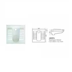 توالت زمینی گاتریا gatria مدل آرسیتا ریم بسته