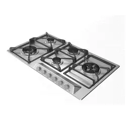 اجاق گاز پنج شعله استیل دیموند دو پلوپزی دوال وطرح دیفندی مدلS 523