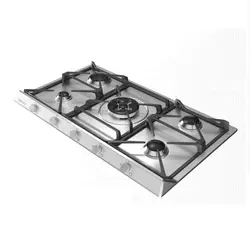 اجاق گاز پنج شعله استیل دیموند پلوپز دوال وسط مدل S 520