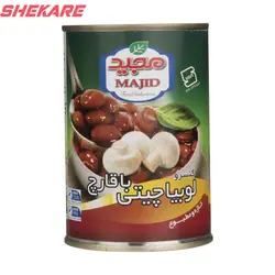 کنسرو خوراک لوبیا چیتی با قارچ مجید - 400 گرم