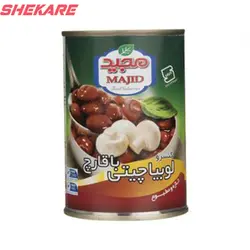 کنسرو خوراک لوبیا چیتی با قارچ مجید - 400 گرم