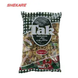 ماکارونی شلز سبزیجات تک ماکارون مقدار 500 گرمی