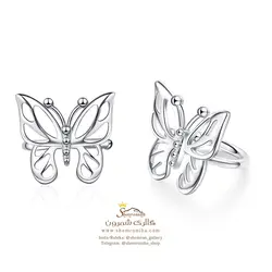 کلیپس گوش زنانه پروانه ای سیلور مدل EAR766S0