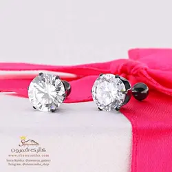 گوشواره پیرسینگی زنانه مدل تک نگین EAR783S0