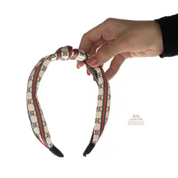 تل و هدبند زنانه پارچه ای پهن گوچی کرم ACC064G0