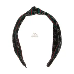 تل و هدبند زنانه پارچه ای پهن گوچی مشکی ACC063B0