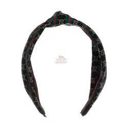 تل و هدبند زنانه پارچه ای پهن گوچی مشکی ACC063B0