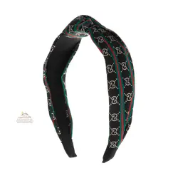 تل و هدبند زنانه پارچه ای پهن گوچی مشکی ACC063B0