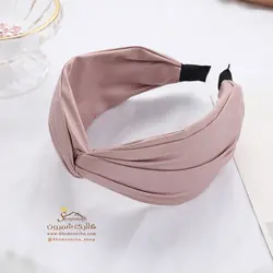 تل و هدبند زنانه پارچه ای پهن قهوه ای ACC091B0