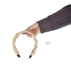 تل و هدبند زنانه بافت پارچه ای پهن کرم ACC084C0